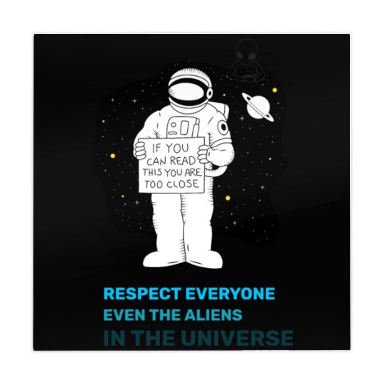 Black White Astronauts and Aliens Mahjong Mats