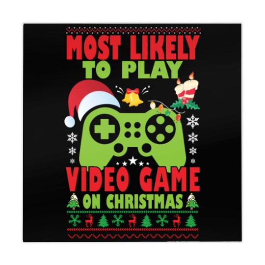 Most Likely To Play Video Game Family Matching Mahjong Mats