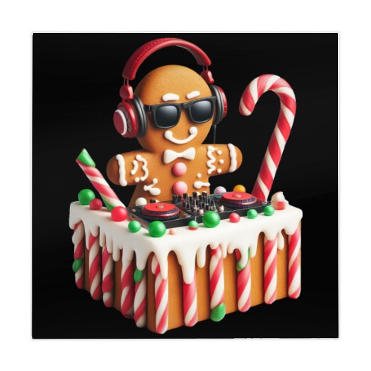 Gingerbread DJ Booth Christmas Holiday Candy Cane Mahjong Mats