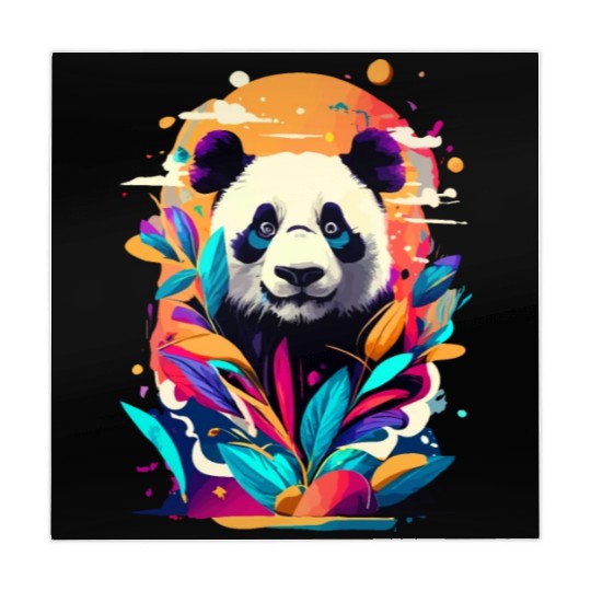 Giant Panda Colourful - Cute Panda Bear Bamboo Mahjong Mats