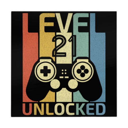Level 21 Unlocked Funny Video Gamer 21st Birthday Mahjong Mats