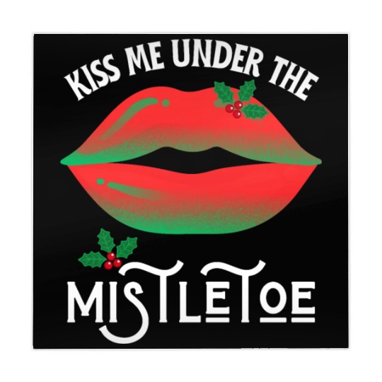 Kiss me under the Mistletoe Ugly Christmas Sweater Mahjong Mats