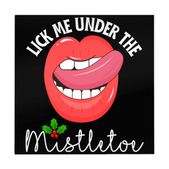 Lick me under the mistletoe ugly Christmas sweater Mahjong Mats