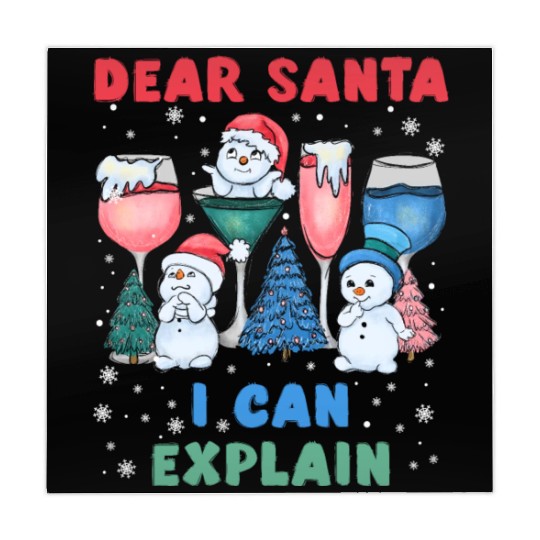 Schneemann Dear Santa I can Explain Funny Mahjong Mats