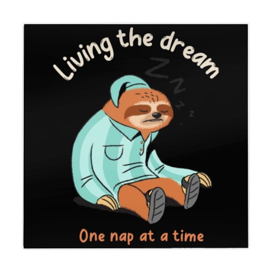 Living the dream one nap at a time, sleepy sloth Mahjong Mats
