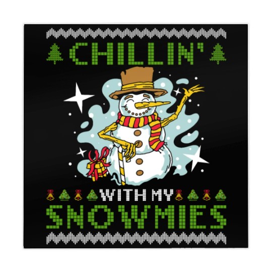 Snowman Chillin' with my Snowmies Snow Lover Mahjong Mats