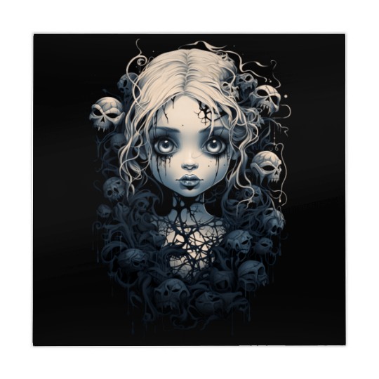 Gothic Girl Halloween Fantasy Dark Mahjong Mats