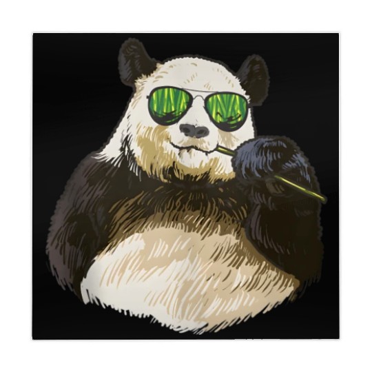 Chilling Panda Eating Bamboo Bear Mahjong Mats