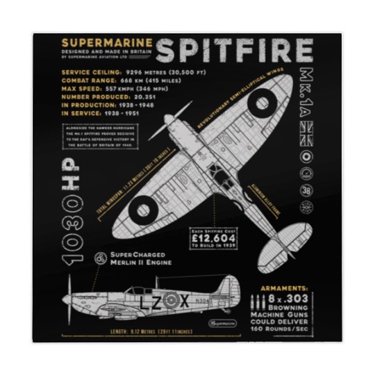 Supermarine Spitfire Mahjong Mats