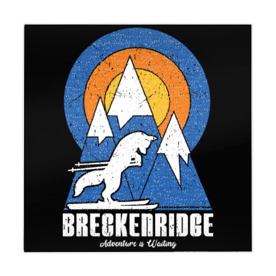 Retro Breckenridge Ski White Fox Mahjong Mats