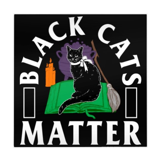 Halloween Mahjong Mats, Black Cats Matter Witch