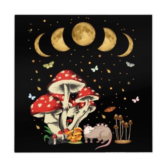 Possum Opossum Lover Owner Goblincore Mushroom Mahjong Mats