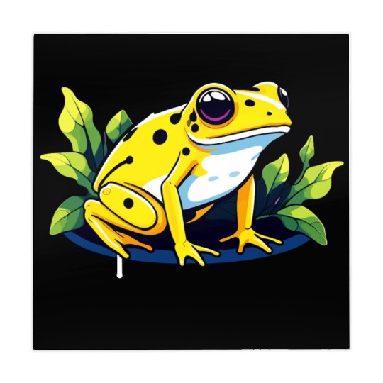 Golden Poison Frog Illustration Mahjong Mats