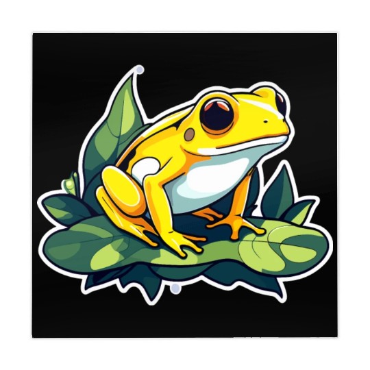 Golden Poison Frog Illustration Mahjong Mats