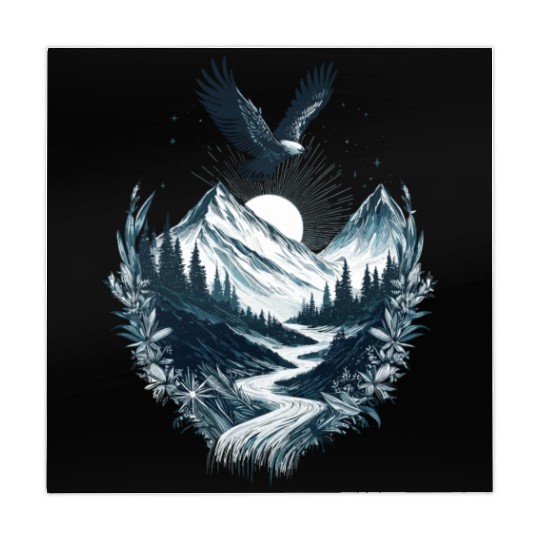 Mountain Silver Eagle Mahjong Mats