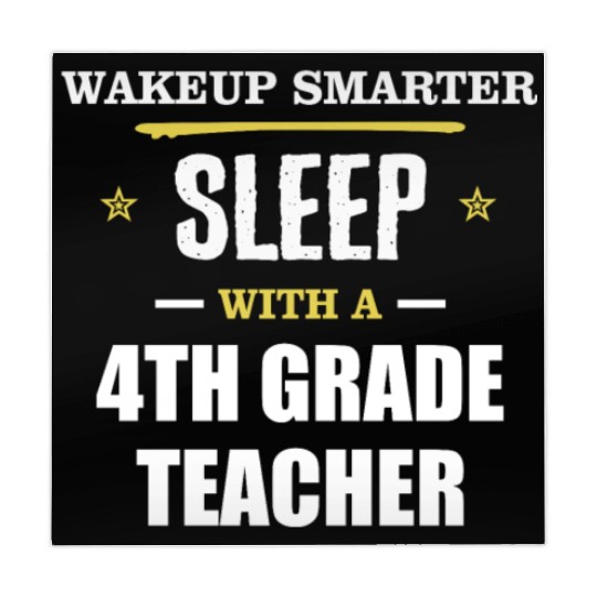 Wakeup Smarter Sleep WIth 4th Grade Teacher Gift Mahjong Mats