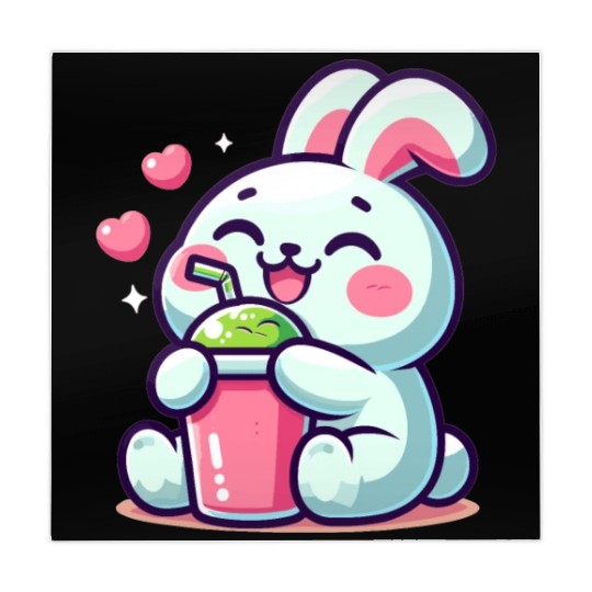 Rabbit Bubble Tea Kawaii Mahjong Mats