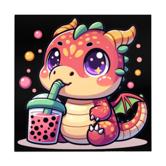 Boba Tea Dragon Kawaii Mahjong Mats