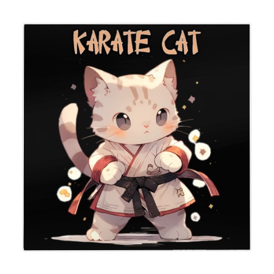 Funny Karate Cat MMA Kawaii Martial Arts Mahjong Mats