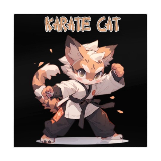 Funny Karate Cat MMA Kawaii Martial Arts Mahjong Mats