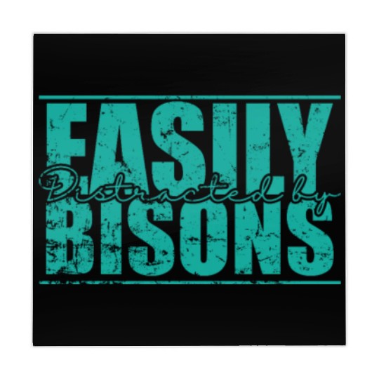 Easily Distracted by Bisons Animal Mahjong Mats