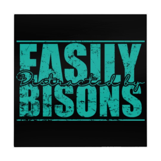 Easily Distracted by Bisons Animal Mahjong Mats