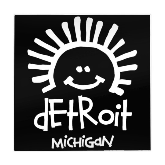 Detroit Michigan Sun Smiley Face Souvenirs Gifts Mahjong Mats
