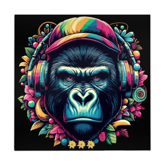 Jungle Animal Nature Adventure with Gorilla Music Mahjong Mats