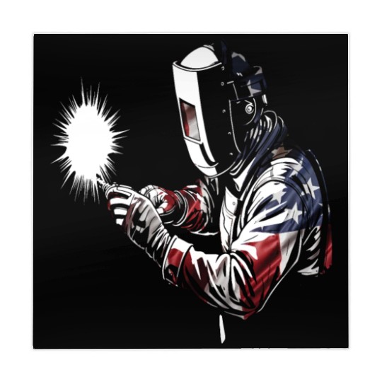 American Flag Welder Patriotic USA American Welder Mahjong Mats