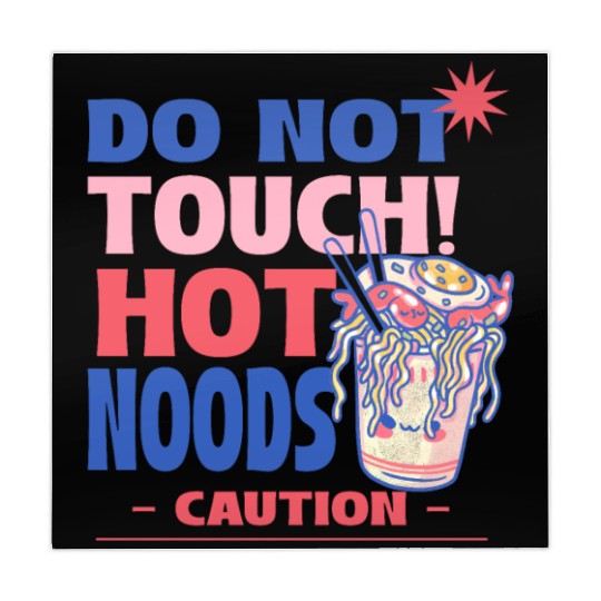 Funny "Do Not Touch Hot Noods" Cup Noodle Graphic Mahjong Mats
