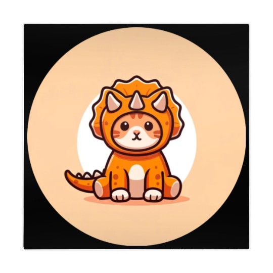 Cat in Stegosaurus Costume Mahjong Mats