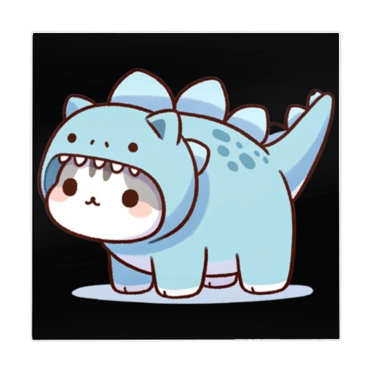 Cat in Stegosaurus Costume Mahjong Mats