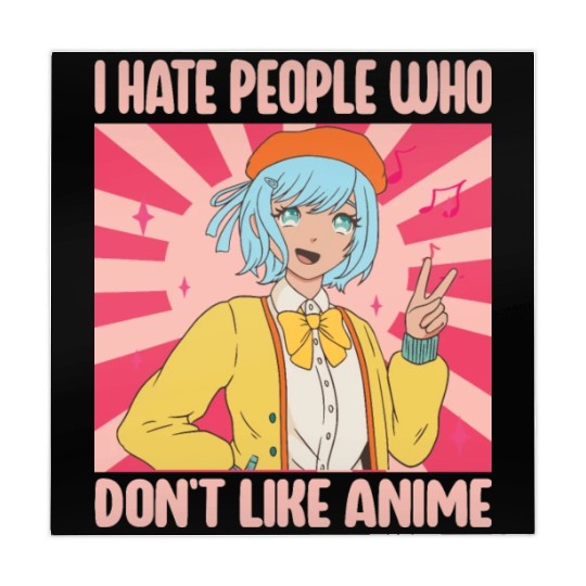 I Hate People Who Don't Like Anime Funny Anime Boy Mahjong Mats