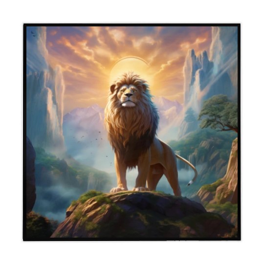 Celestial Lion King Art Print 144 Starseed Mahjong Mats