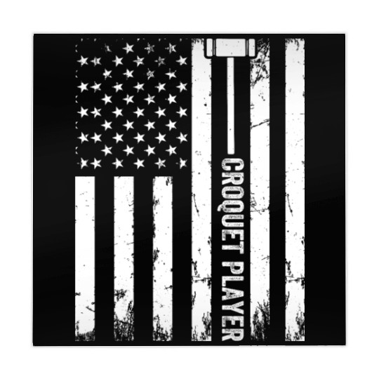 Croquet US Flag Croquet Player Mahjong Mats