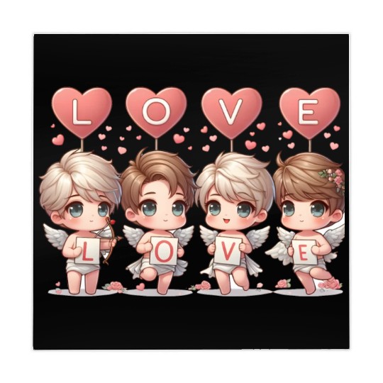 Cute Cupid Cherub Angel Low Poly Valentine's Mahjong Mats