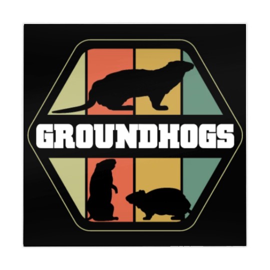 Groundhogs Silhouette Retro Vintage Groundhog Day Mahjong Mats