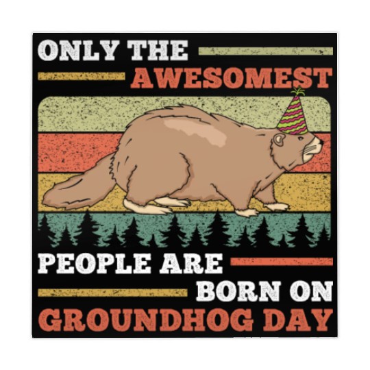 Awesomest People Groundhog Day Retro Vintage Mahjong Mats