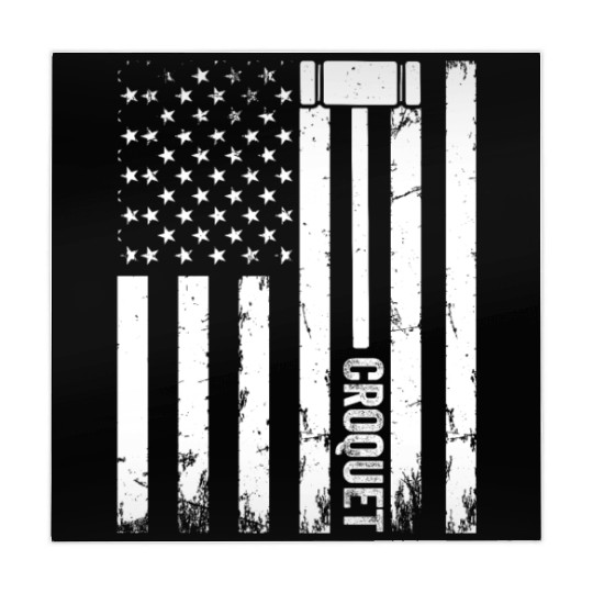 Croquet Player US Flag Croquet Mahjong Mats