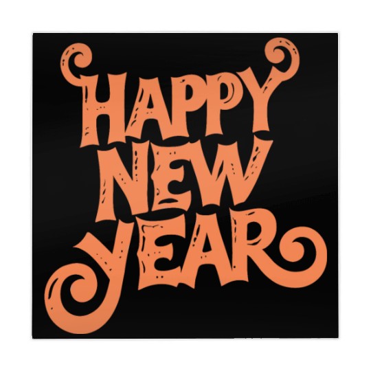 Happy New Year Typography design Mahjong Mats