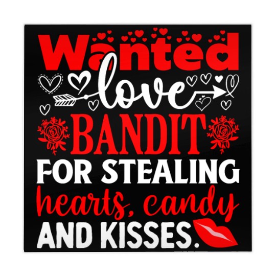 Wanted Love Bandit For Stealing Hearts Candy And Mahjong Mats