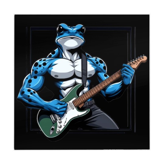 Poison dart frog guitar Mahjong Mats