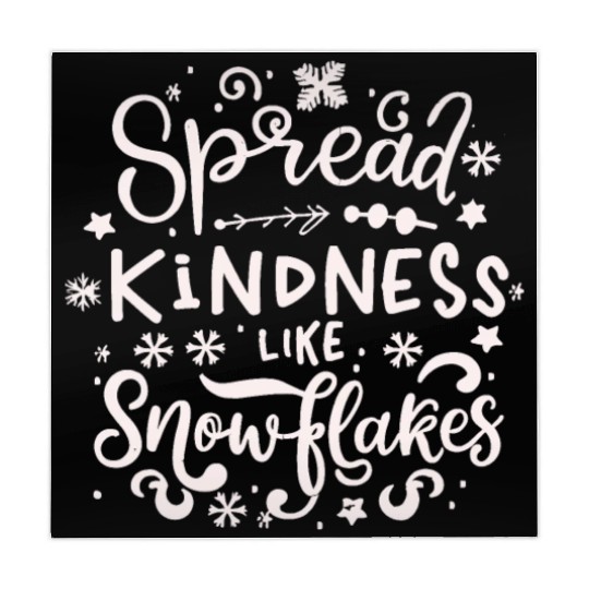 Christmas Themed Spread Kindness Like Snowflakes Mahjong Mats
