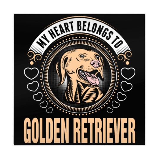 My Heart Belongs To Golden Retriever Dog Mahjong Mats