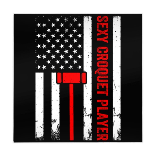 Sexy Croquet Player US Flag Croquet Player Mahjong Mats