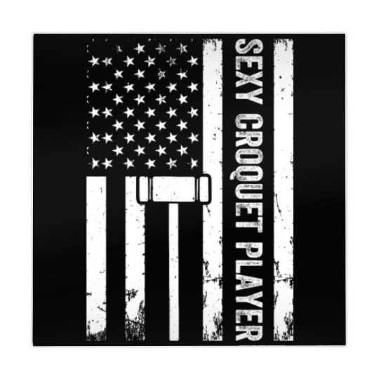 Playing Croquet US Flag Sexy Croquet Player Mahjong Mats