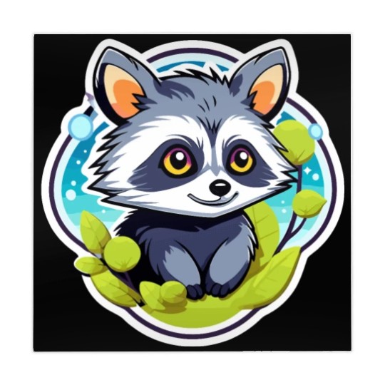 Raccoon Illustration Mahjong Mats