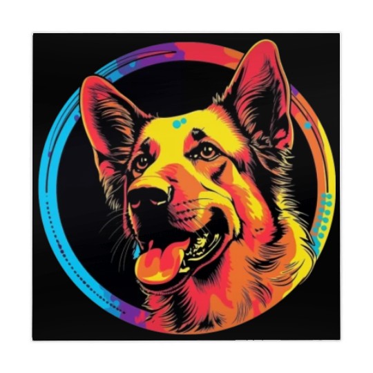 German Shepherd Funny Dog Street Art Comic Pet Mahjong Mats