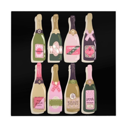 Champagne Bottles New Year Eves 2022 Py Mahjong Mats