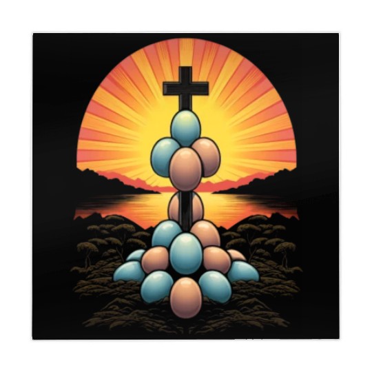 Christian Easter Day Cross Easter Egg Hunt Mahjong Mats